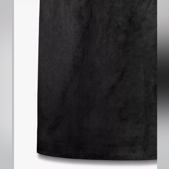 Zara NWT 2 piece matching SET black faux suede tee shirt & wide leg pants - Picture 10 of 15